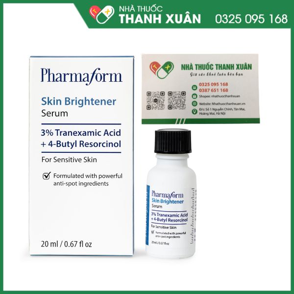 Pharmaform Skin Brightener Serum làm mờ vết nám, làm sáng và đều màu da